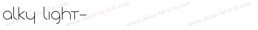 alky Light字体转换